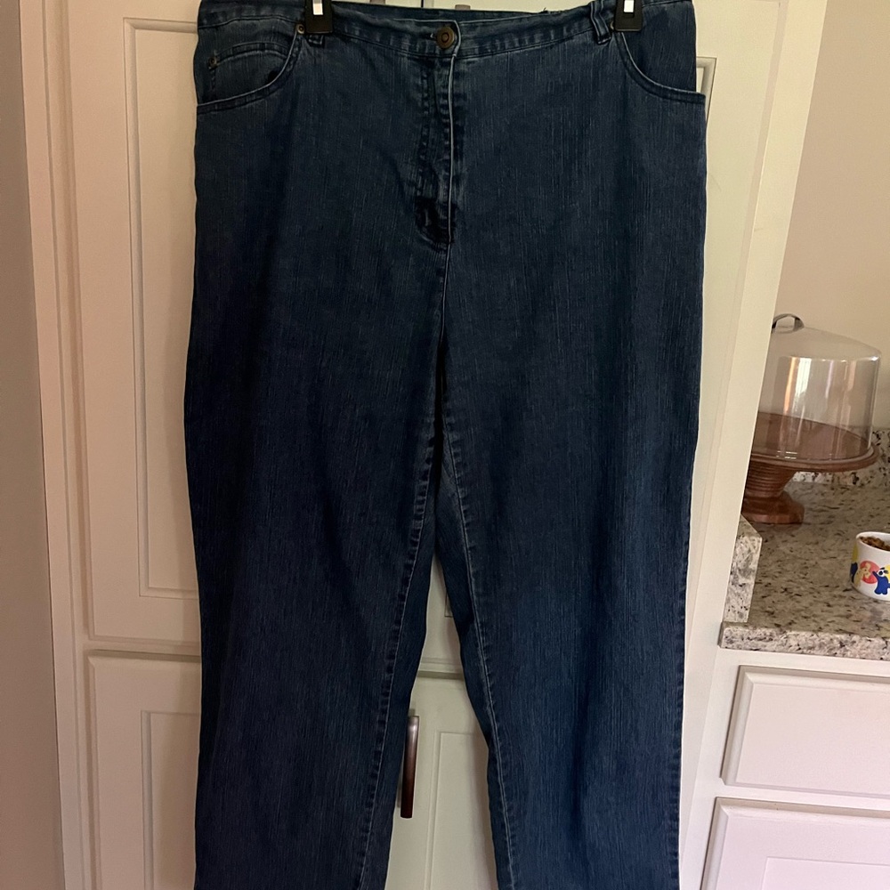 Ruby Rd. Straight Leg Dark Blue Jeans